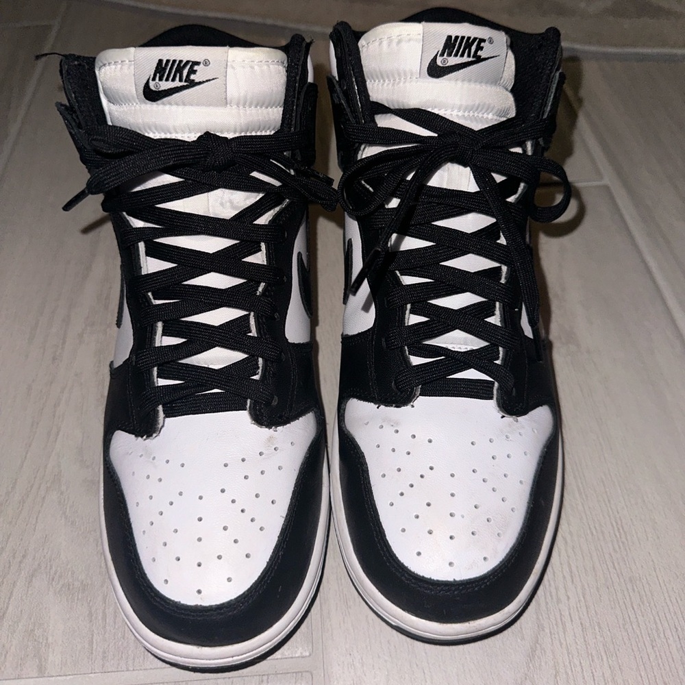 High Top Black & White Dunks